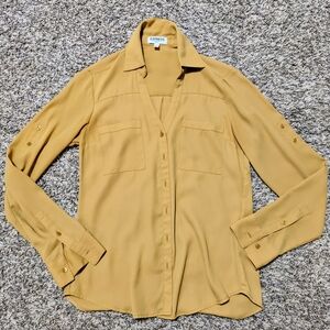 Express Mustard Yellow Portofino Shirt
